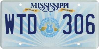 MS license plate WTD306