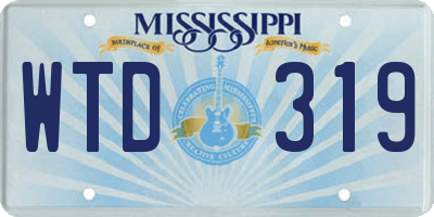 MS license plate WTD319