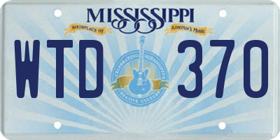 MS license plate WTD370