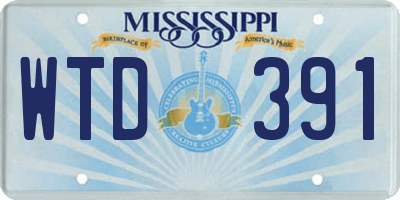 MS license plate WTD391