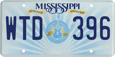 MS license plate WTD396