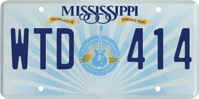 MS license plate WTD414