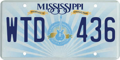 MS license plate WTD436