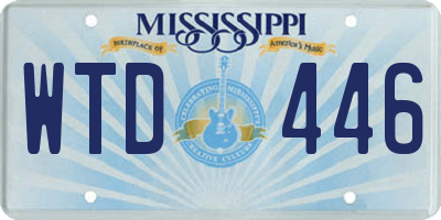 MS license plate WTD446