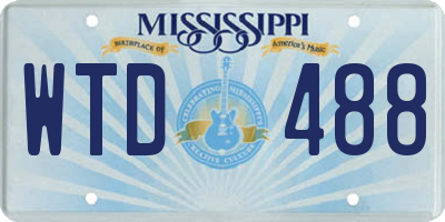 MS license plate WTD488