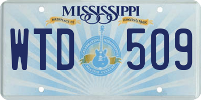 MS license plate WTD509