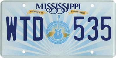 MS license plate WTD535