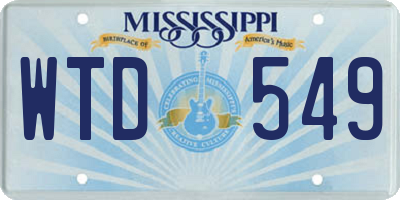 MS license plate WTD549