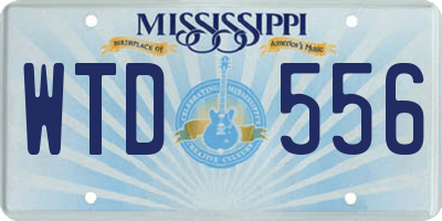 MS license plate WTD556