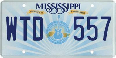 MS license plate WTD557