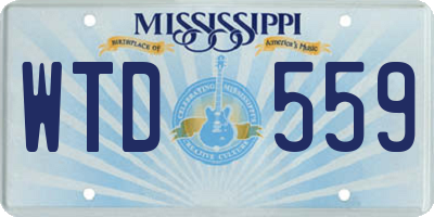 MS license plate WTD559