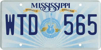 MS license plate WTD565