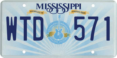 MS license plate WTD571
