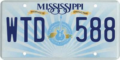 MS license plate WTD588