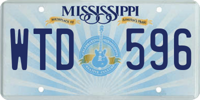 MS license plate WTD596