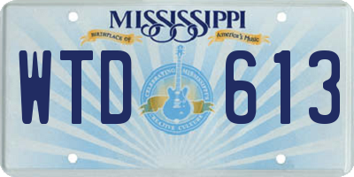 MS license plate WTD613