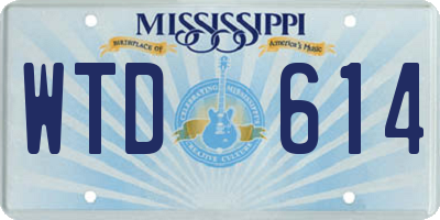 MS license plate WTD614