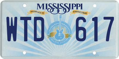 MS license plate WTD617