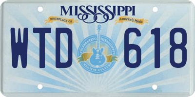MS license plate WTD618