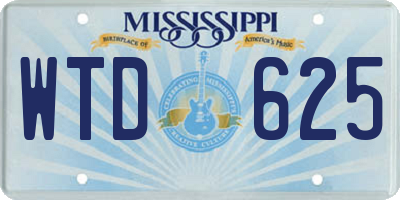 MS license plate WTD625