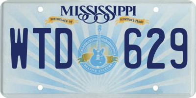 MS license plate WTD629