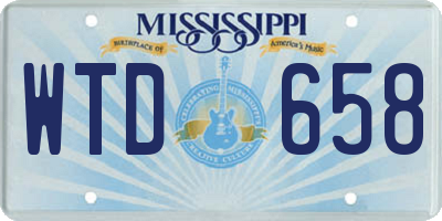 MS license plate WTD658