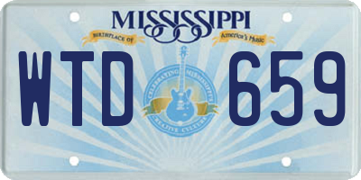 MS license plate WTD659