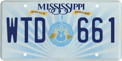 MS license plate WTD661