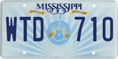 MS license plate WTD710