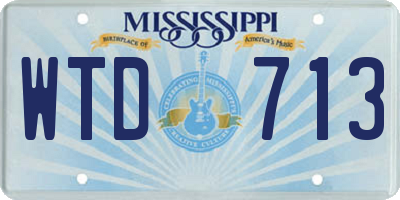 MS license plate WTD713