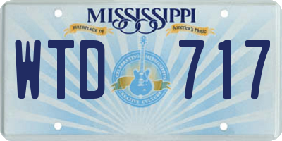 MS license plate WTD717