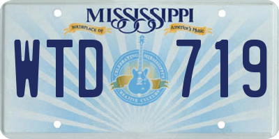 MS license plate WTD719