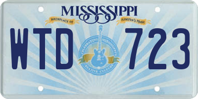 MS license plate WTD723