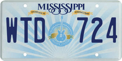 MS license plate WTD724