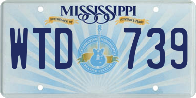 MS license plate WTD739