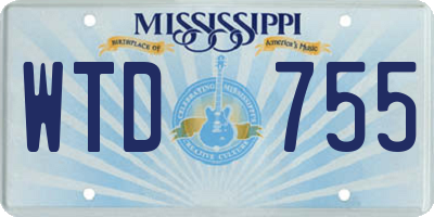 MS license plate WTD755
