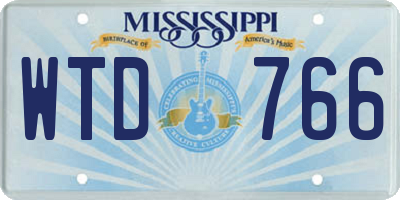 MS license plate WTD766