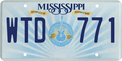 MS license plate WTD771