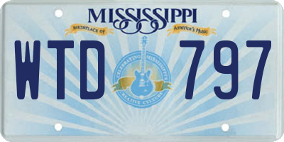 MS license plate WTD797