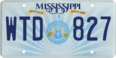 MS license plate WTD827