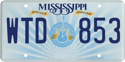 MS license plate WTD853
