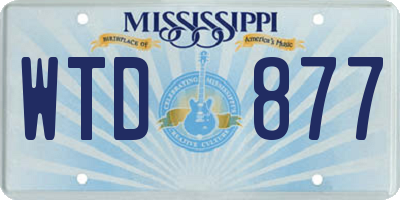 MS license plate WTD877