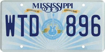 MS license plate WTD896