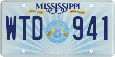 MS license plate WTD941
