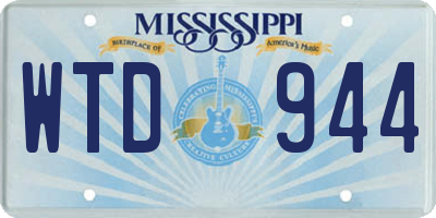 MS license plate WTD944