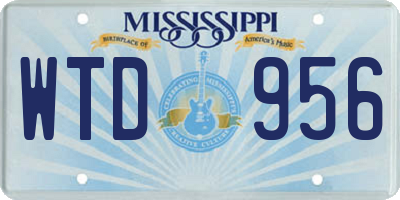 MS license plate WTD956