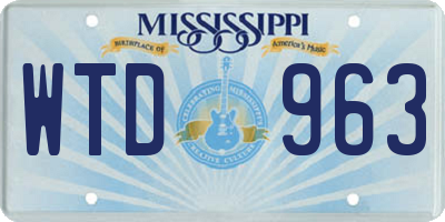 MS license plate WTD963