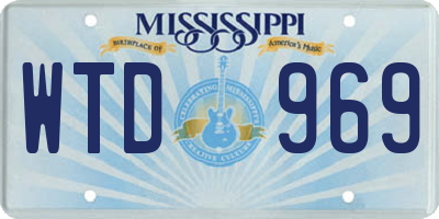 MS license plate WTD969