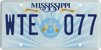 MS license plate WTE077