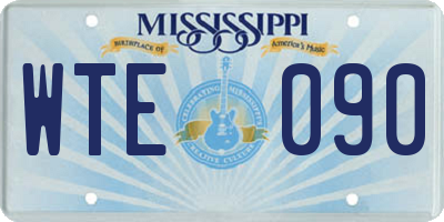 MS license plate WTE090